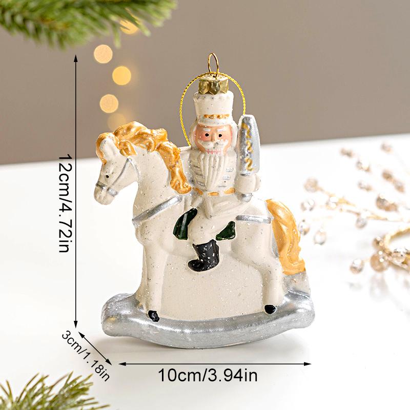 1Pc Christmas Tree Decorations White Nordic Style Pendants Platinum Plastics Multiple Styles