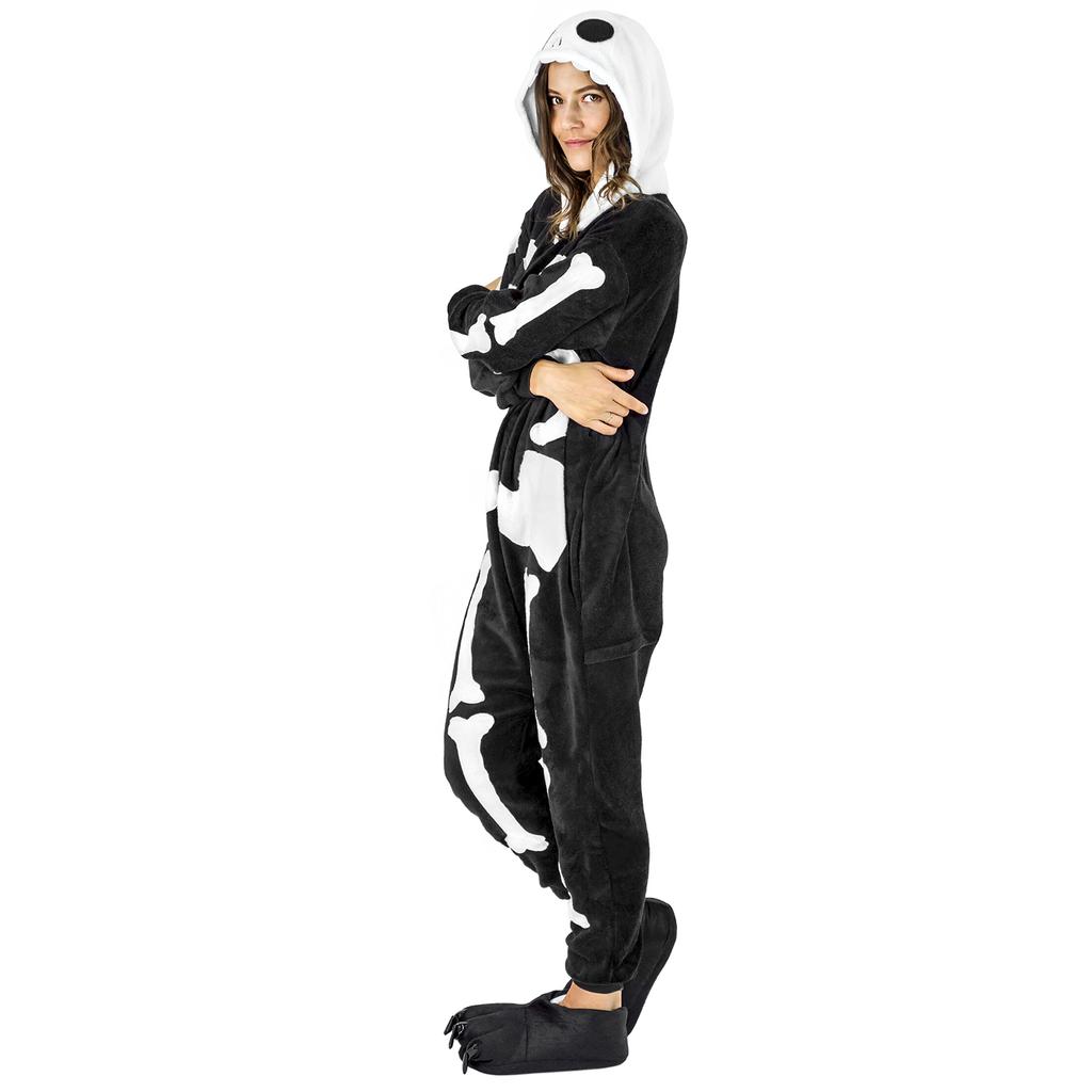 Kigurumi skeleton onesie costume St. Andrew's Day pajamas adult m Onesie skeleton costume - XL