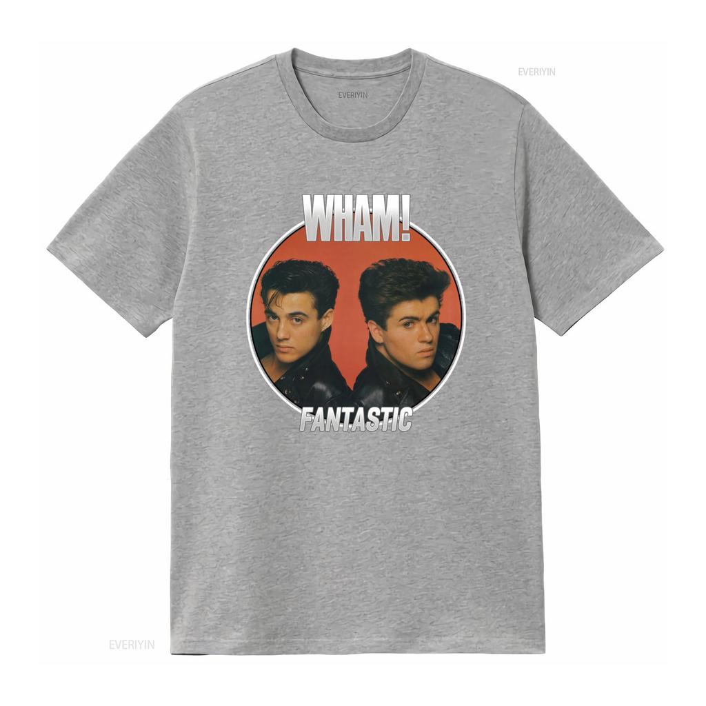 Wham George Michael Fantastic Album Cover Art Mens T Shirt Pop Music Tour Merch vintage Washed fashion Stylish Stretched