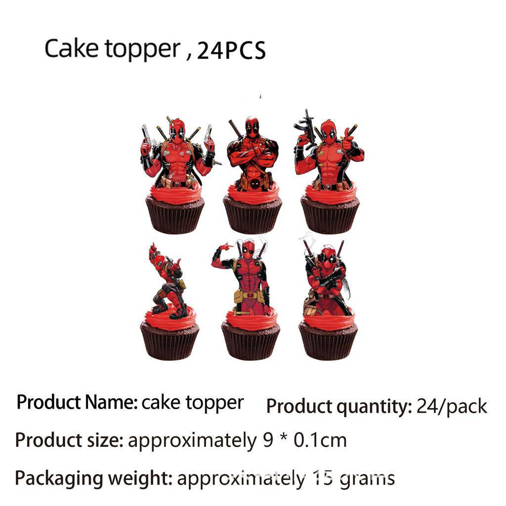 Deadpool Party Decor Set With Flags Balloons For Birthday And Holiday Celebrations