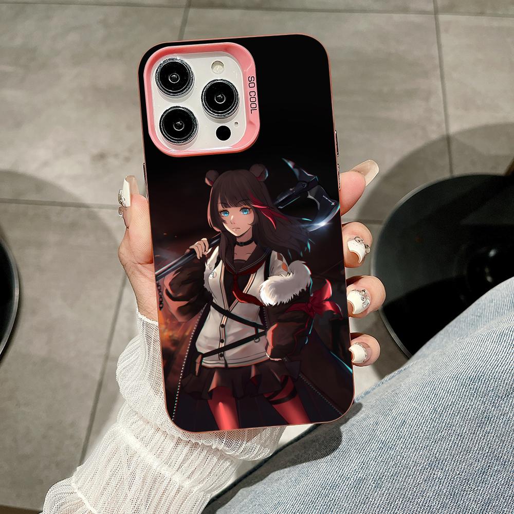 Arknights Zima Pink Translucent Mobile Phone Case for iPhone 17 16 15 14 13 12 11 X XR XS Air Pro Max Plus Colorful Cover
