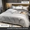 Four-piece Set of Pure Cotton Bedding Light Luxury Skin-friendly and Breathable Washed Sheets Quilt Covers Pillowcases