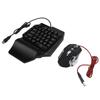 RGB Игровая клавиатура и мышь для одной руки, Комбо, Конвертер клавиатуры и мыши, Регулируемая подставка для телефона, Комбо 4 в 1 для мобильных игр
