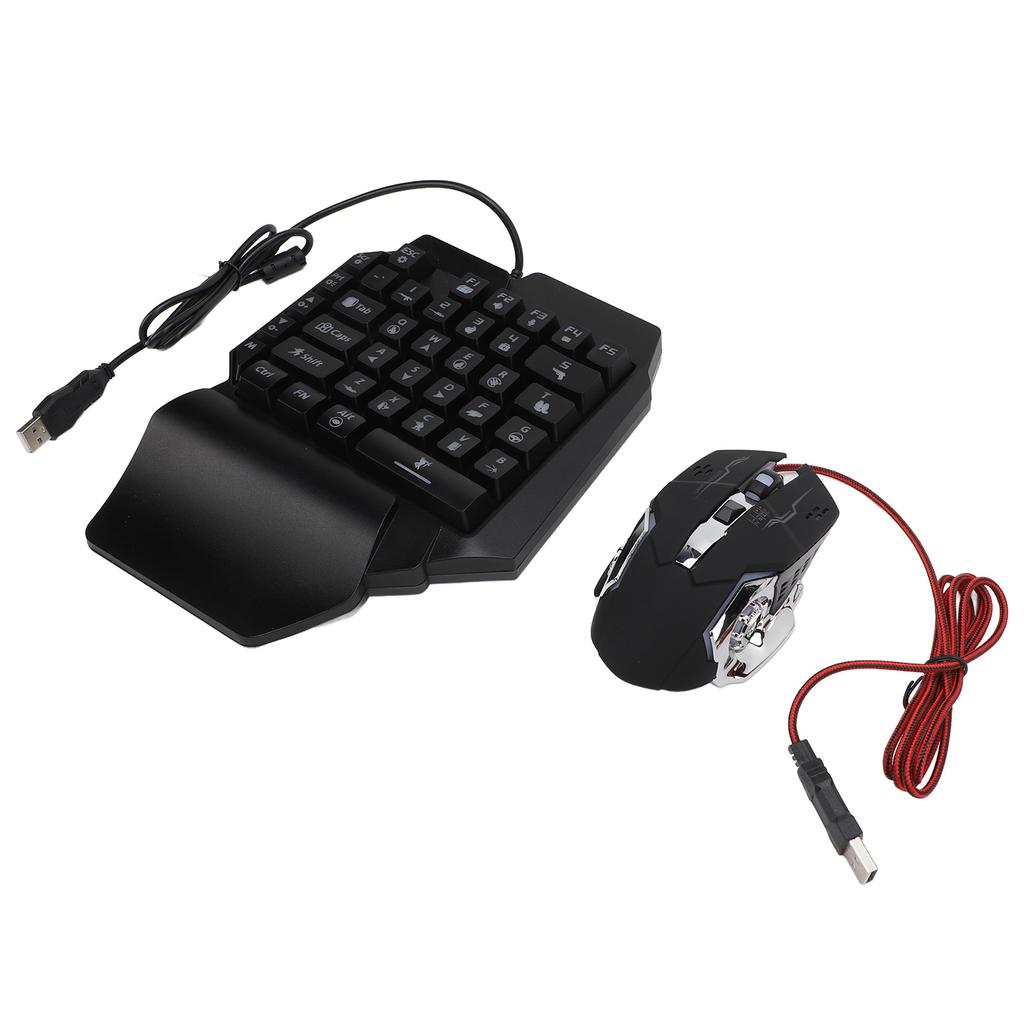 RGB Игровая клавиатура и мышь для одной руки, Комбо, Конвертер клавиатуры и мыши, Регулируемая подставка для телефона, Комбо 4 в 1 для мобильных игр