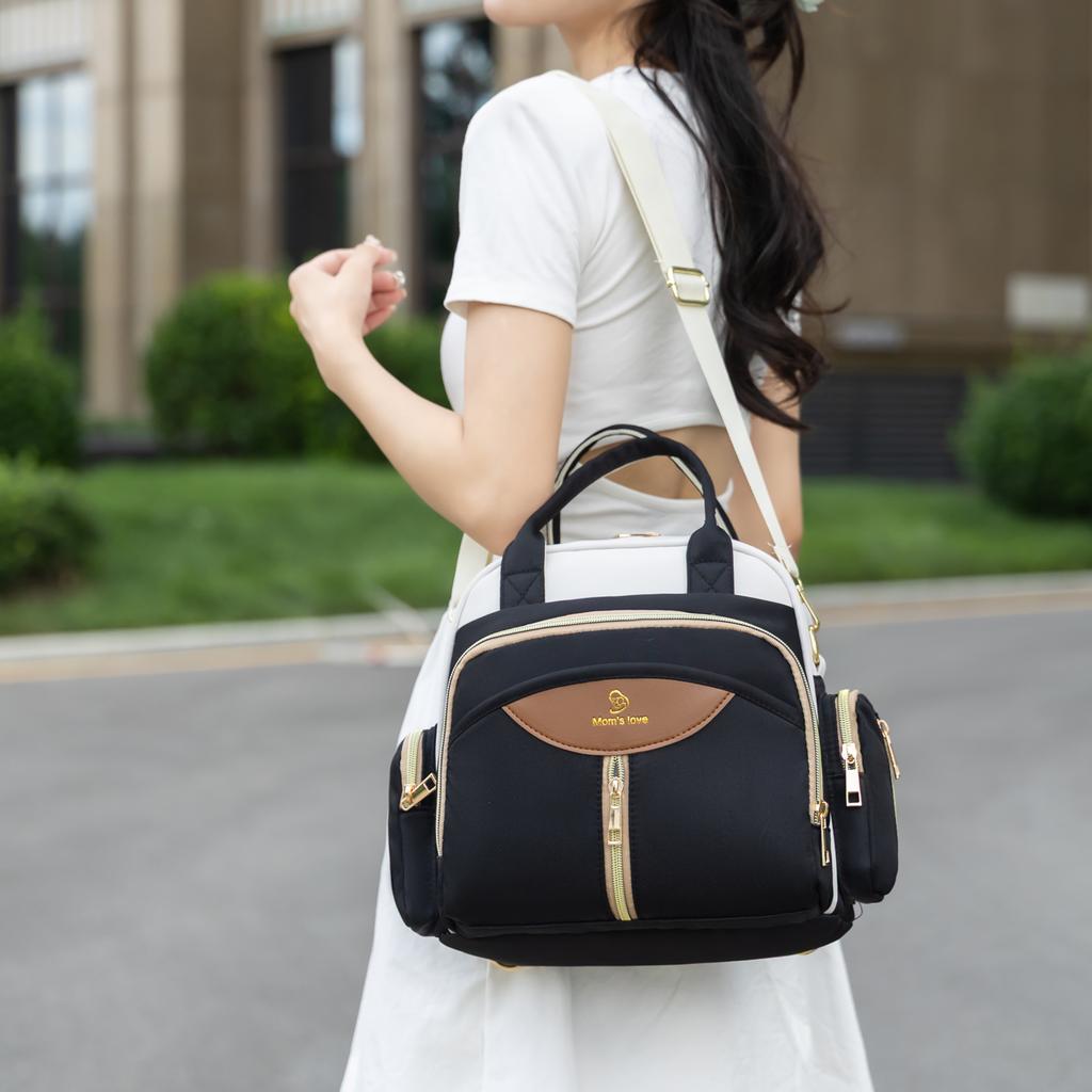 Сумка-тоут для мамы Оксфорд Многофункциональный рюкзак Сумки через плечо для детских подгузников Сумка-холодильник для детских бутылочек на открытом воздухе Женский портативный рюкзак для коляски