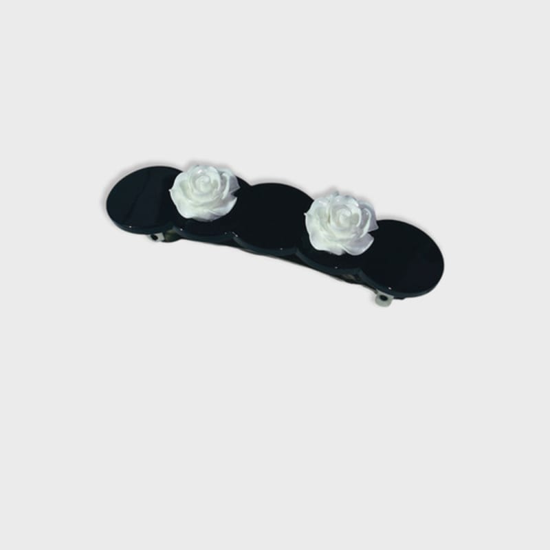 usite ROSE barrette, WHITE
