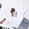 (Asian Size) Women Print Tee Top Coffee Style Love Style Trend 90s Fashion T Shirt Woman Female Clothing Short Sleeve Graphic T-shirts