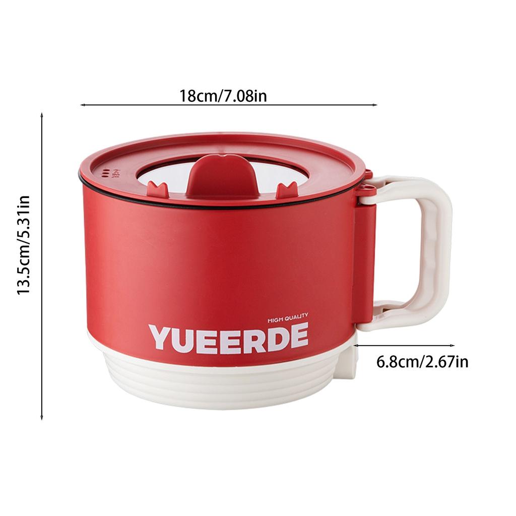 Мини-рисоварка — электрическая кастрюля — портативная мини-кастрюля для рамэна для приготовления на пару, жарки, каши и супа с лапшой