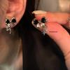 Серьги-бантики «Звездная река в лунном свете»: Женская легкая роскошь, изысканные шипы, универсальные модные аксессуары.