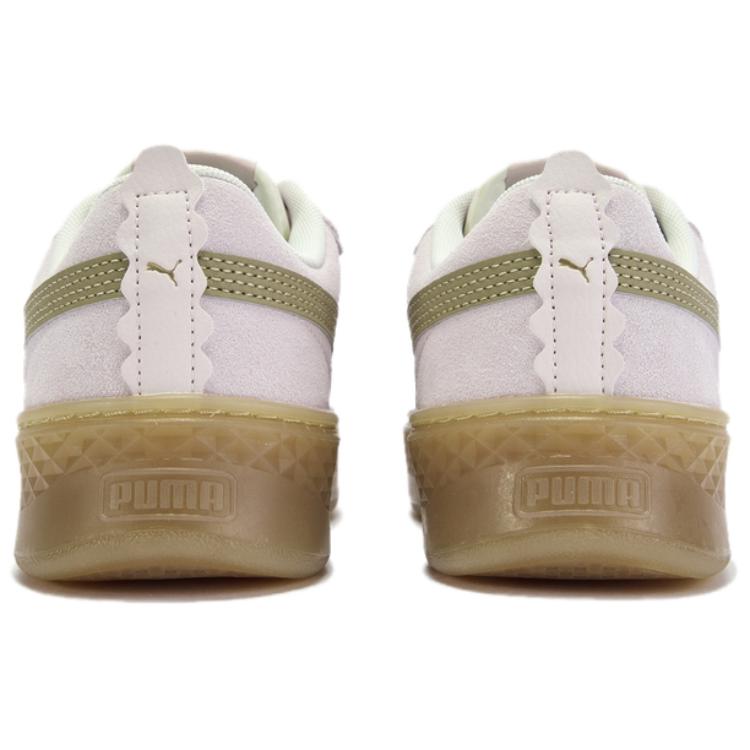 Puma Smash Platform Scallop Fashion Retro Low-Top Sneakers Women Sneakers Pink 406748-01