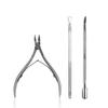 kads Manicure Nail Cuticle Pusher Tweezer Set Cutter Trimmer Kit Manicure Tools Gel Remover Nail Art Tools