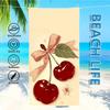 CHERRY cartoon Towel Textile Bathrobe Beach Quick-Drying Lightweight Portable Camping Swim Pool Travel