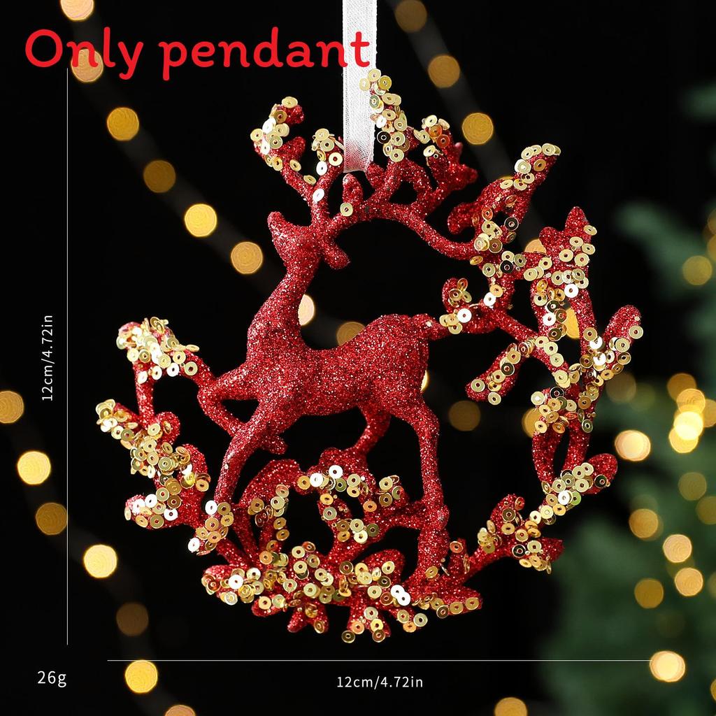 Creative Christmas Tree Snowflake Star Shaped Pendant Holiday Decoration Props