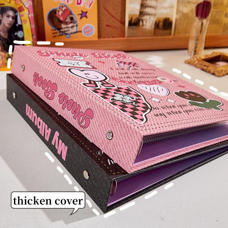 A5 Ретро Твердый переплет K-pop Папка-альбом Держатель для фотокарточек Книга 3-дюймовая Карманная фотоальбомная папка Альбом на кольцах Хранение Качество