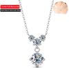 D Цвет 1,5 карата 4 камня полный муассанит ожерелье для женщин подарок S925 стерлингового серебра кулон цепочка на шею ювелирные изделия