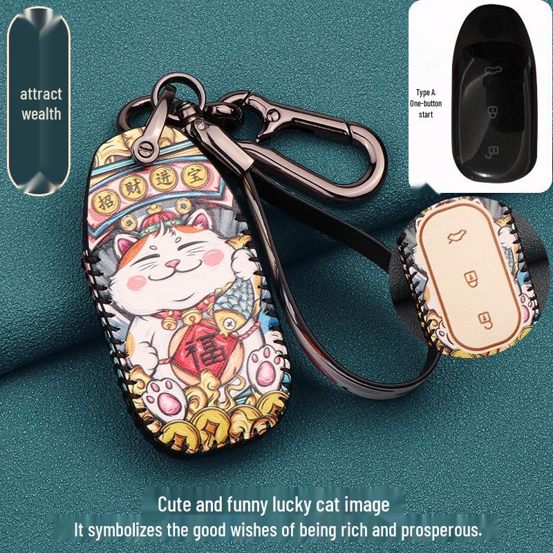 Li Xiang Key Case: High-End 21/22 Model Protective Bag, Full Coverage, National Style Design