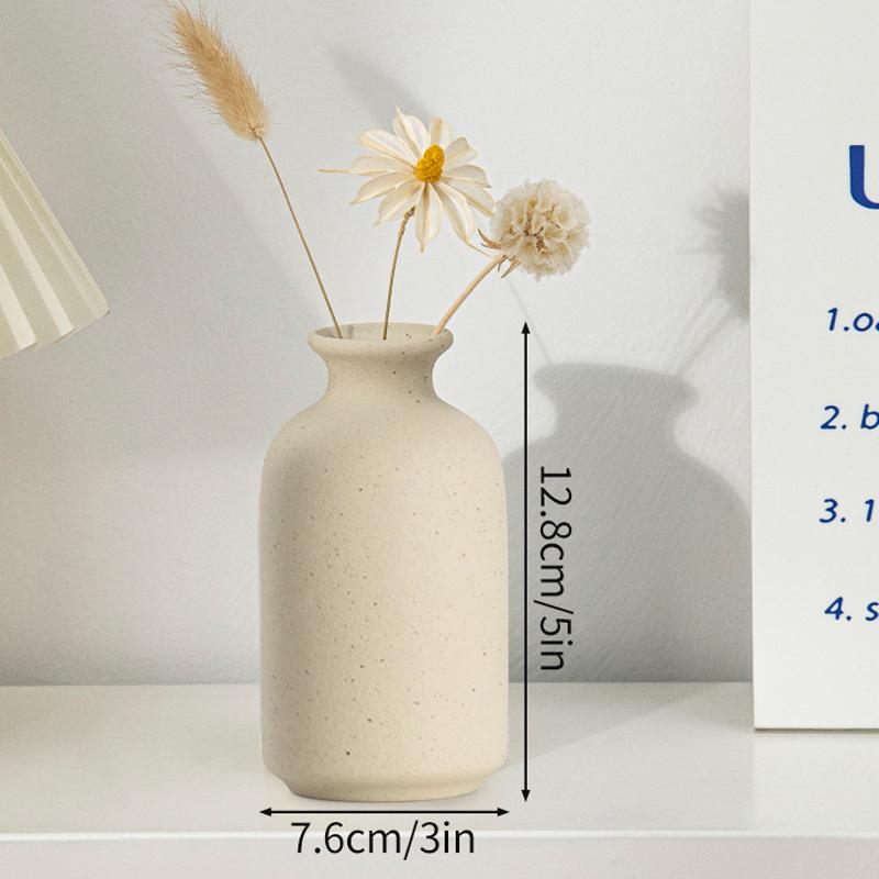 Ceramic Flower Vase Retro Table Decorative Vase Dried Flower Arrangement Pot Home Wedding Gifts Aesthetic Vase Desktop Ornament