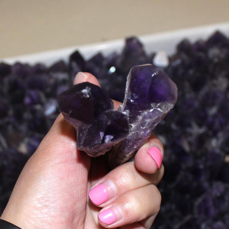 Quartz Amethyst Natural Crystal Wand Point Specimen Healing Home Decor Gift