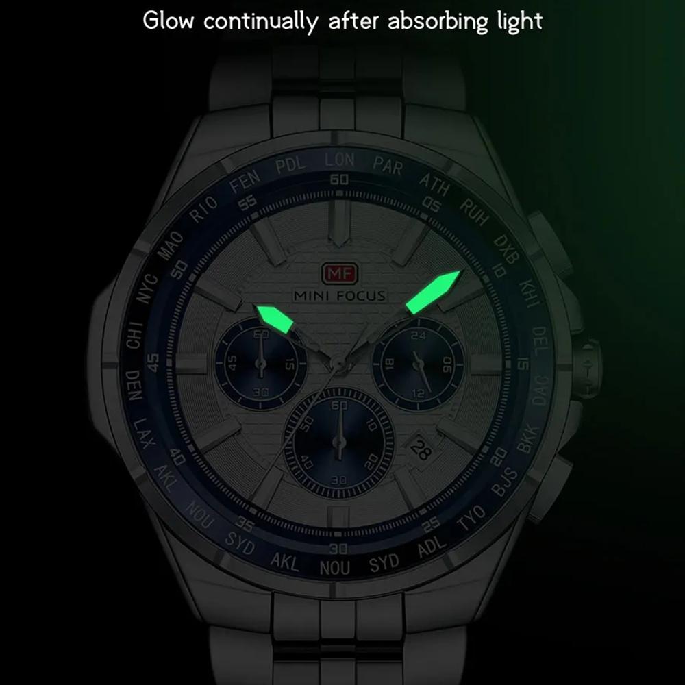Casual Men's Quartz Watch Chronograph Calendar Luminous Waterproof Elegant Business Watches