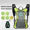 Wireless Remote LED Turn Signal Backpack USB Charge Night Safety Cycling Commuting