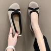 Тканевая обувь женская обувь лето новая дышащая сетка обувь с верхом из летучей ткани плоская подошва подошва из говяжьей кожи мягкая подошва одинарная обувь женская