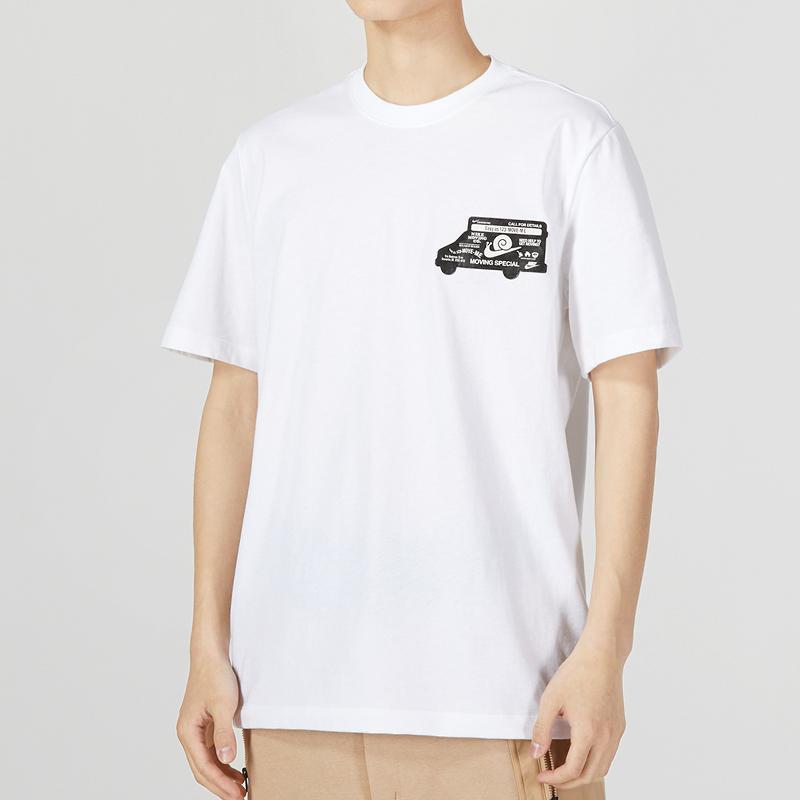 Nike T Shirts Men's White Crew Neck Moderate Straight Fit DZ2846-100