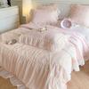 Helena French Style  Summer Quilt Set  New Sweetheart Bow Summer Four Piece Set Soft Cool Blanket Duvet Air-Condition Quilt