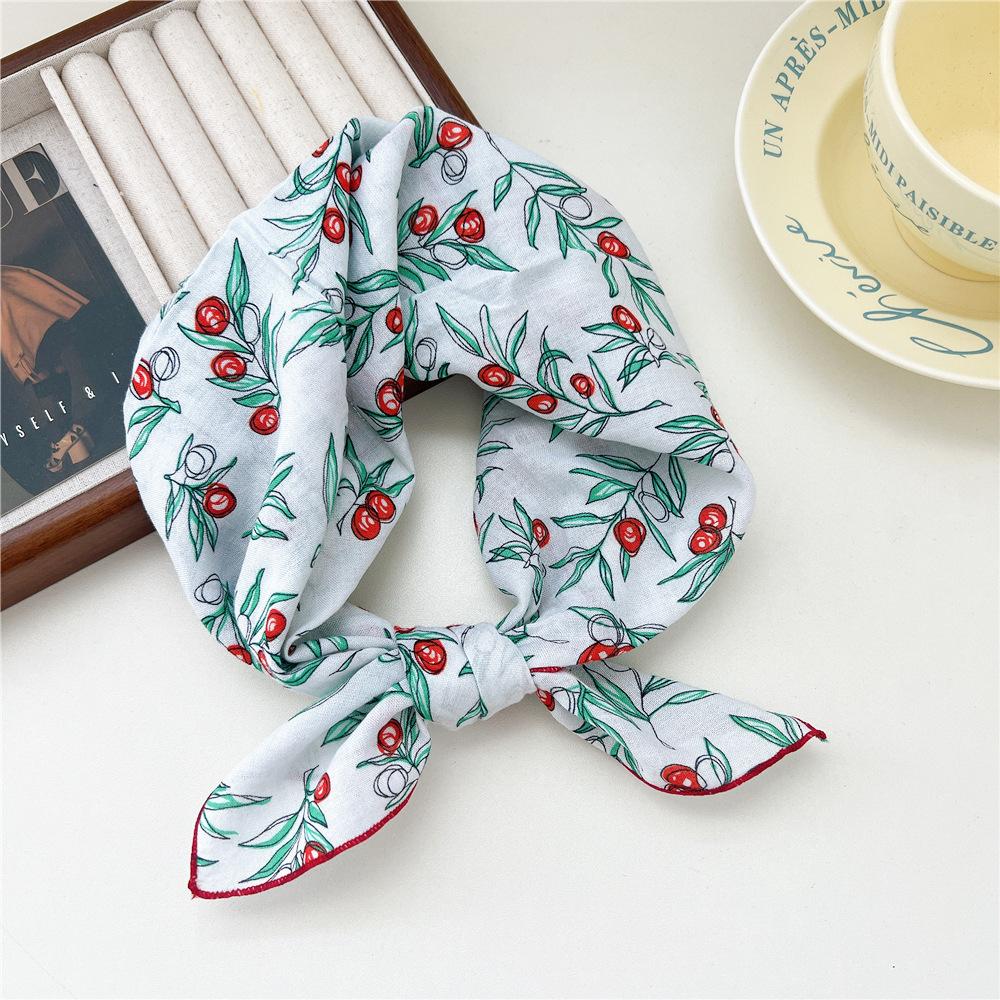 Маленький квадратный шарф из хлопка и льна, шелковый шарф, женский, весна и осень, новый стиль, художественный и универсальный, модный, темпераментный шарф-повязка на голову