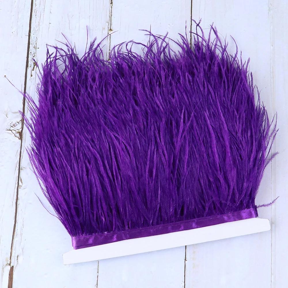 Feather10Meters 8-10cm Natural Ostrich Feather Trims for Needlework and Handicraft Plume Ribbon Fringe Skirt Decoration