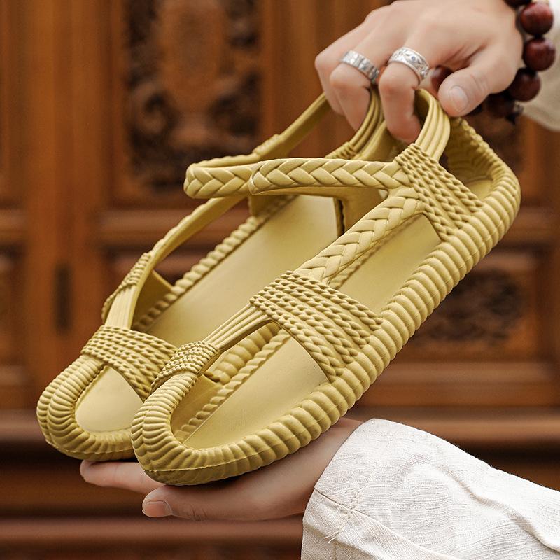 Мода Большой Размер Мужские EVA Римские Сандалии Ретро Этнический Дизайн Комфорт Вождение Унисекс Богемный Повседневный Дышащая Обувь Sandalias Hombre