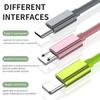 3 In 1 Cable Retractable Data For Lightning Type C Micro USB Fast Charging Cable For iPhone 16 15 14 13 Charger Android Phones