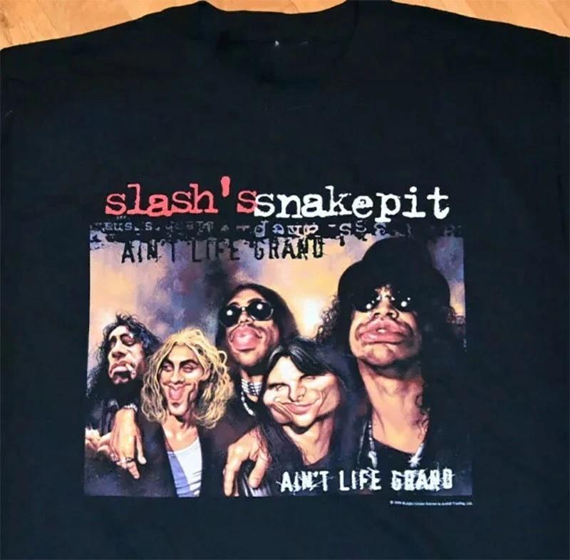 2001 SLASH'S SNAKEPIT Рок-концертный тур Черный Все размеры Подарок Футболка для фаната OM81