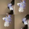 Fabric Flower Feather Side Hairpin Fashion Temperament Duck Bill Clip Fresh and Sweet Atmosphere Hair Accessories Headgear