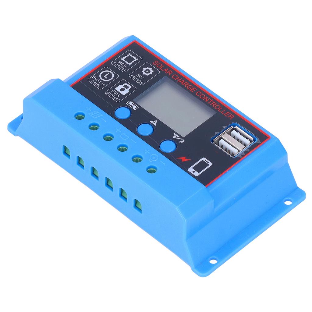 Контроллер заряда солнечной панели ЖК-дисплей ШИМ фотоэлектрический регулятор зарядки 12 В 24 В 30 А