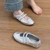 2025 Spring and Summer New Breathable Flat Mary Jane Shoes Women's Versatile Retro Velcro Casual Ballet Shoes Single Shoes