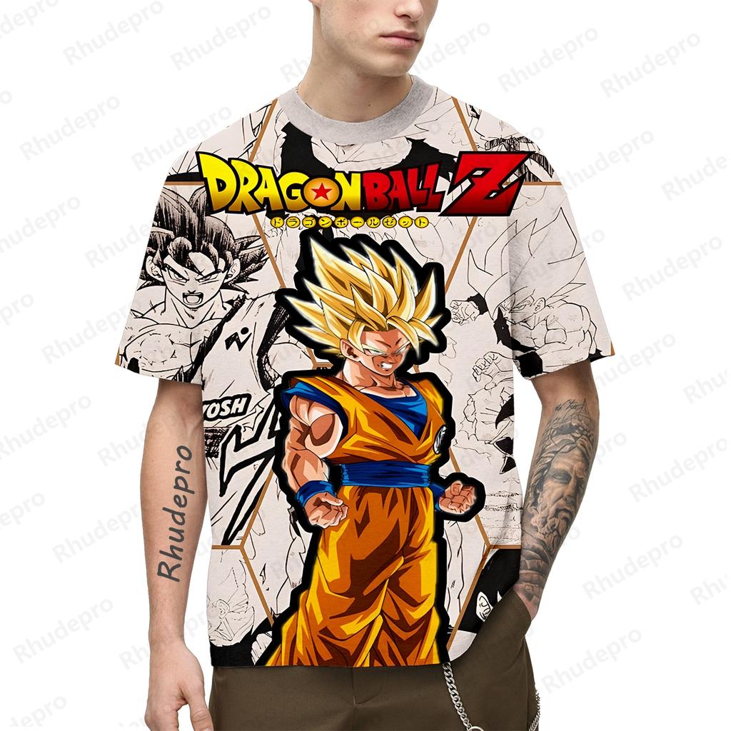 Японская аниме-футболка Super Saiya для мужчин Y2k Goku с коротким рукавом для детей и мужчин 100-5XL 2024 Футболки свободного покроя, модная уличная одежда