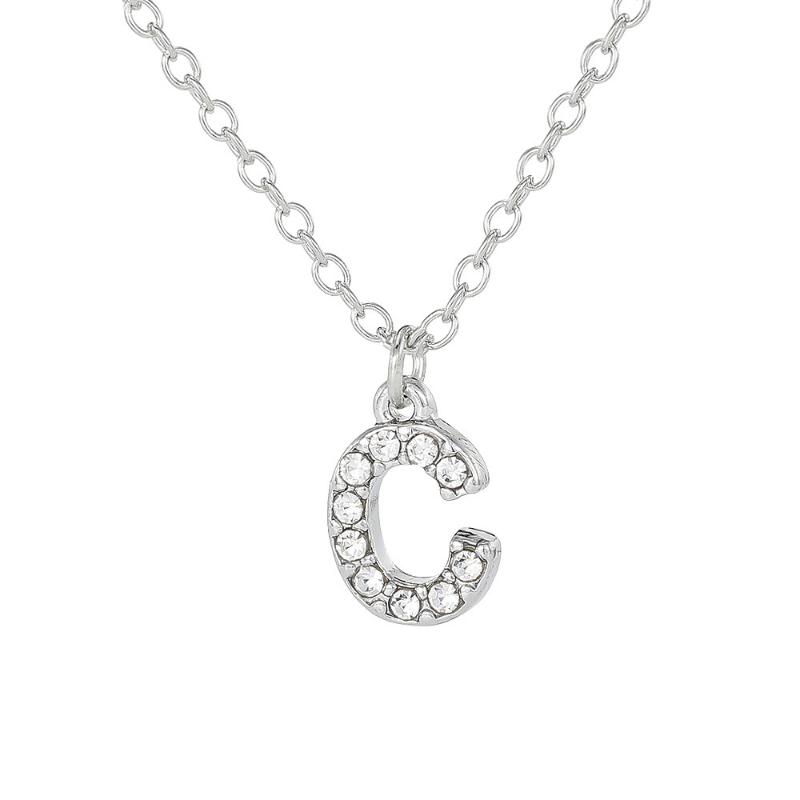 Модная блестящая подвеска-шарм с буквой от A до Z, ожерелье с 26 инициалами, алфавитом, именем, цепочка для ключицы, праздничное ювелирное украшение, подарок