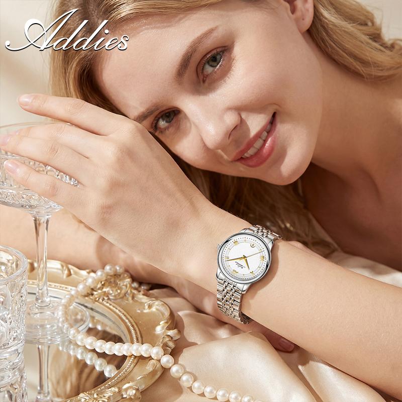 ADDIES New Luxury Woman‘s Watch GM12 Sapphire Glass 316L Stainless Steel 5Bar Waterproof Fashion Quartz Ladies Wristwatch 31mm