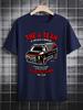 Men's Casual Crew Neck T-shirt with "THE A-TEAM" Pattern, Machine Washable, a Must for Summer, the Perfect Gift for Men