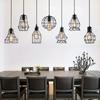 Retro Loft Pendant Industrial Wind Iron Hanging Lamp LED Black Lighting Fixtures For Kitchen Living Room Restaurant E27