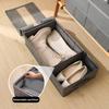 Foldable Shoe Box with Transparent Zipper Multi Closure Large Capacity Window Compartments Detachable Clothes