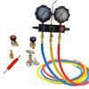 Комплект манометрического коллектора R410A R22 R134a R404A для хладагента, 3-ходовой заправочный рукав для фреона с шлангом 1,45 м, муфтой и адаптером