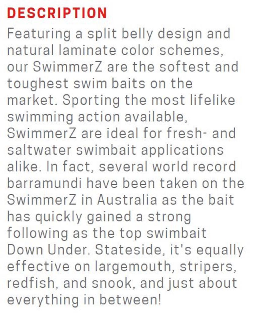 Zman Мягкая приманка SwimmerZ 4 дюйма, 4 шт. в упаковке, Аю (6312)