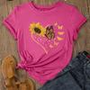 Модная женская футболка с принтом «Любовь и бабочки», забавная повседневная футболка с круглым вырезом и короткими рукавами, летняя женская футболка