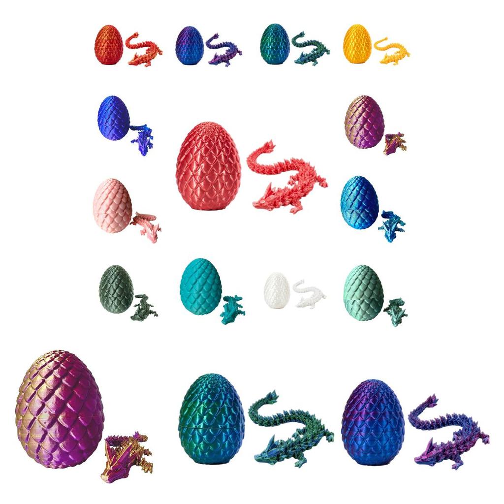 Mesmerizing Gem Dragon Statue Silk Purple-gold Gold Dragon Egg Set Pla Material Collectible