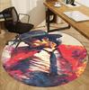 Michael Jackson Pattern Round Rug, Indoor/Outdoor Mat, for Picnic, Gameroom, Bedroom, Office, Living Room, Home Decor Carpet, Birthday Gift