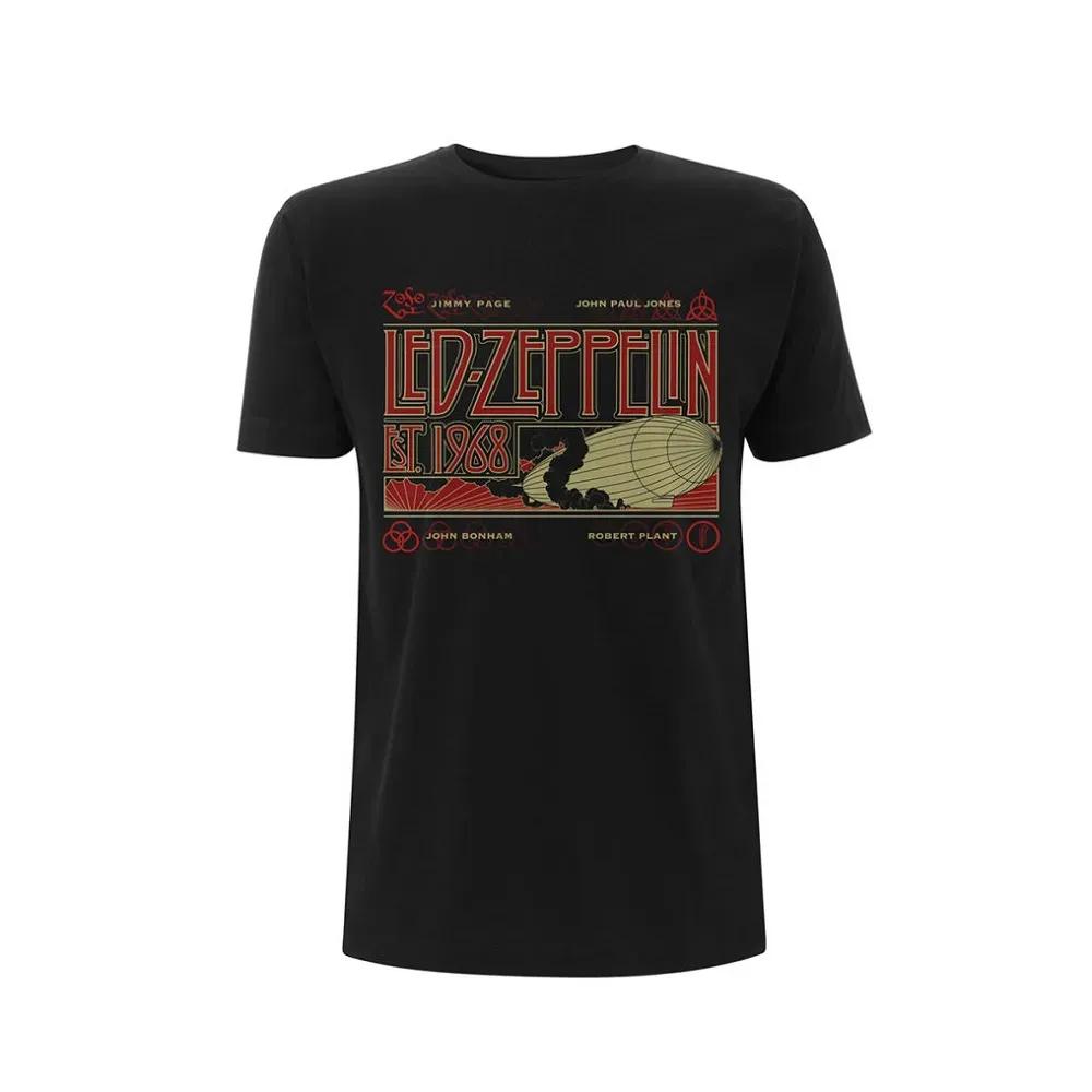 Футболка Led Zeppelin для мужчин и женщин, летняя, готическая, Y2K, модная, ретро, с круглым вырезом, с коротким рукавом, уличная одежда