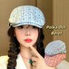 Vintage Stripped Berets Korean Painter Cap Fashion Polka Dot Beret  Women