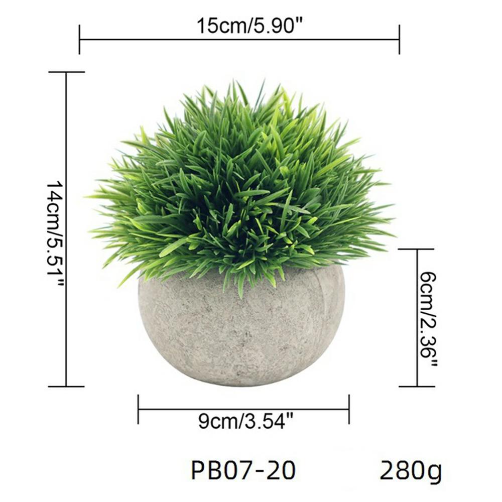 Simulation Plastic Potted Plant Artificial Grass Desktop Decoration for Living Room