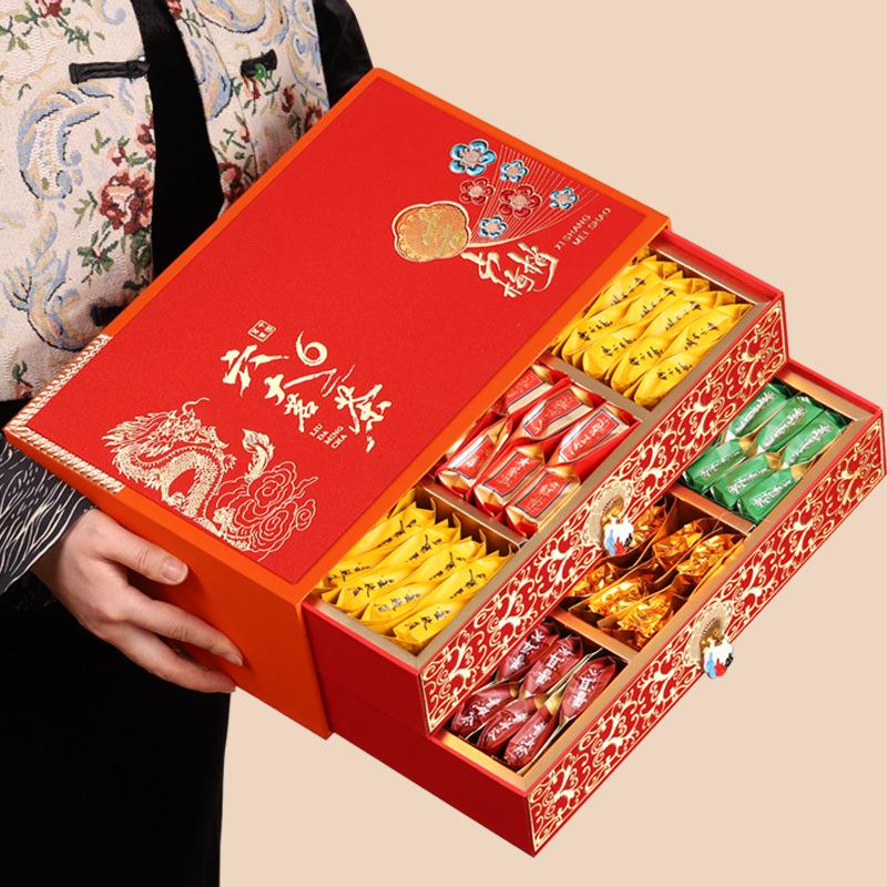 Подарочная коробка для премиального чая: Улун, Черный, Пуэр и Жасмин - Коллекция «Тысяча ли рек и гор»